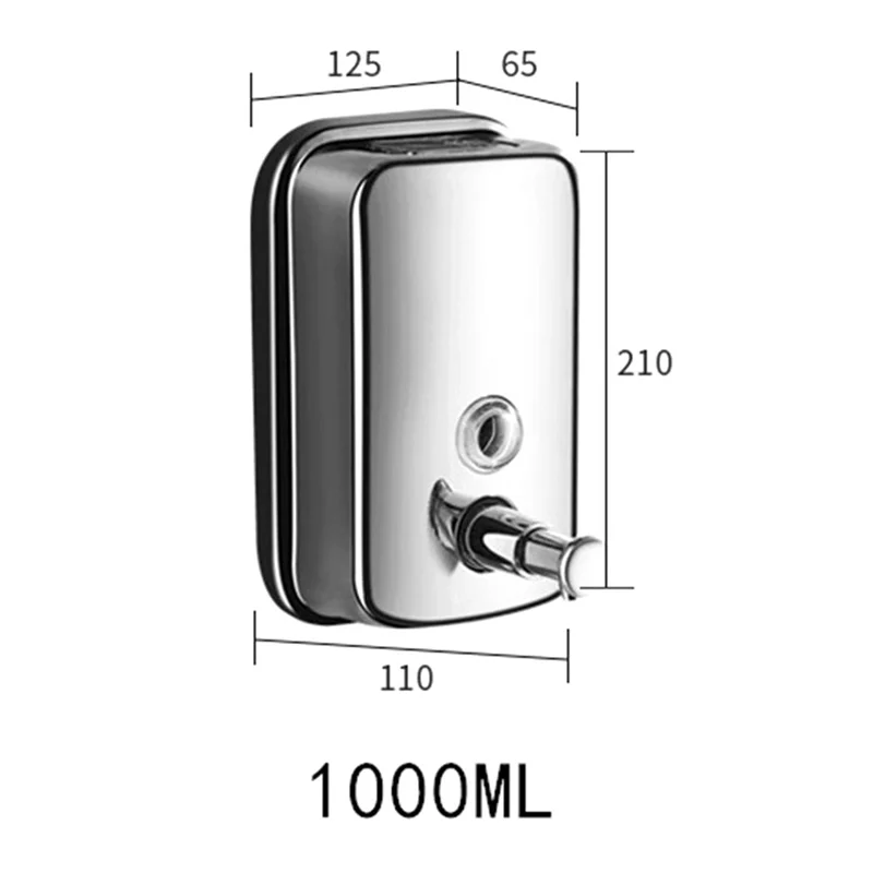 PORK-2X جدار جبل مضخة دش صابون اليد عبوة رغوة موزع الصابون موزع الصابون الحائط الفولاذ المقاوم للصدأ أ