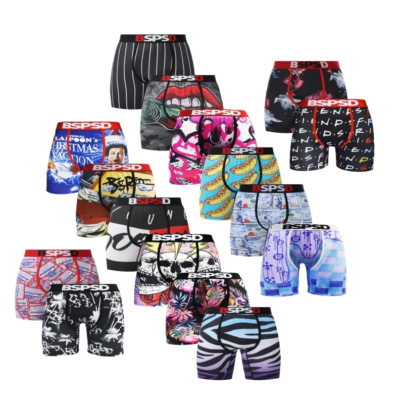 Men Underwear Sexy 1Pcs Boxershorts Breathable Mens Boxers Trunks Plus Size S-2XL Man Swimming Underpants Men's Panties Boxers