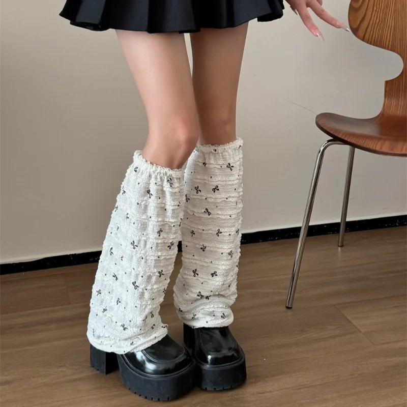 Calentadores de piernas delgados de nailon de estilo japonés para mujer, medias por encima de la rodilla, calcetines para niñas dulces JK Lolita, cubierta de pie