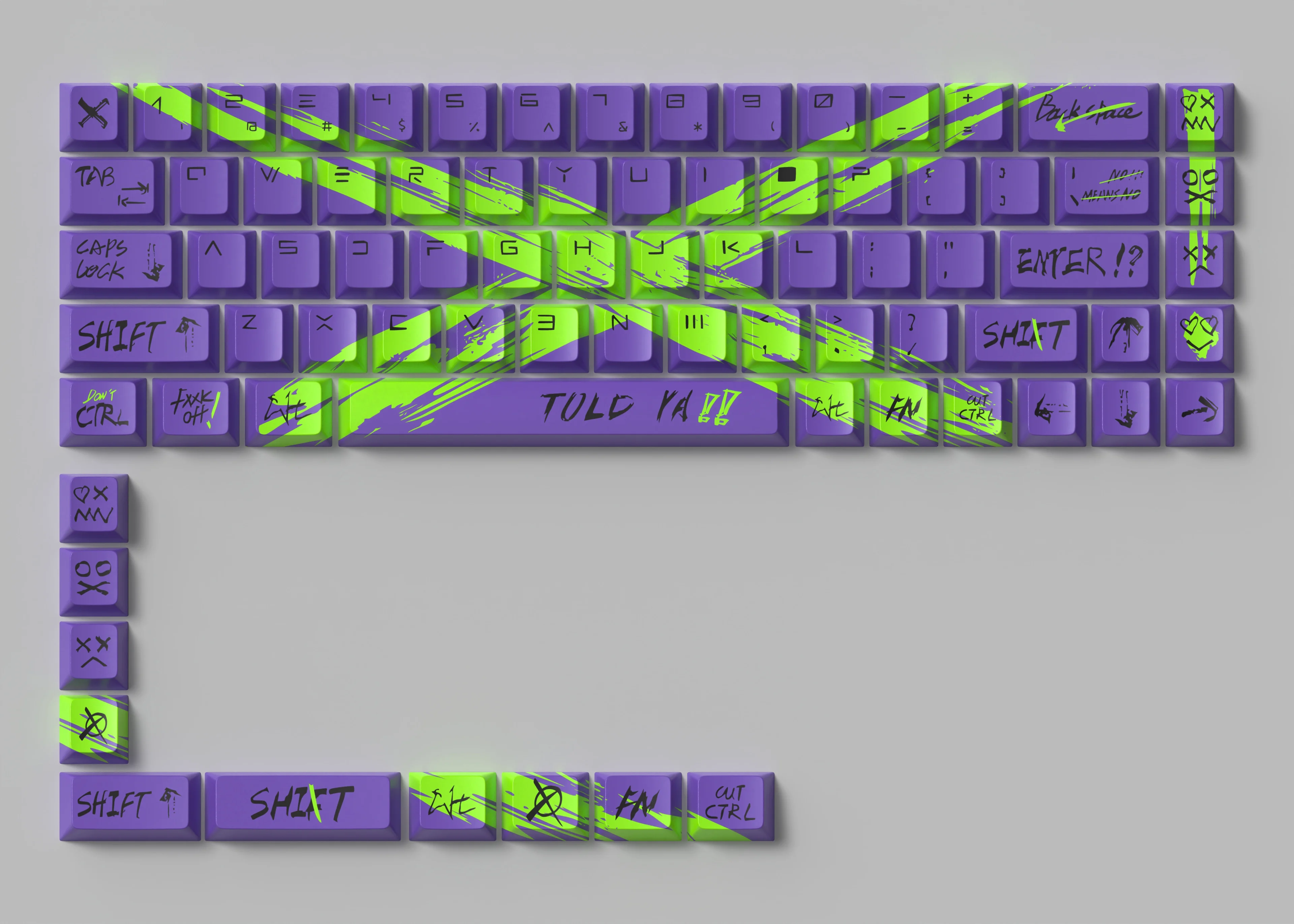 GMK contra teclas inválidas Cherry Profile PBT Dye-Sub 78 teclas para 60/61/64/68 MX Switches Teclado mecânico para jogos