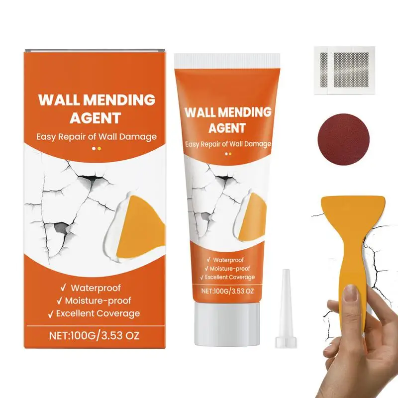 

Drywall Repair Kit Wall Mending Agent With Scraper Wall Patch Kit For Holes Drywall Wall Hole Fill Large Hole Drywall Patch