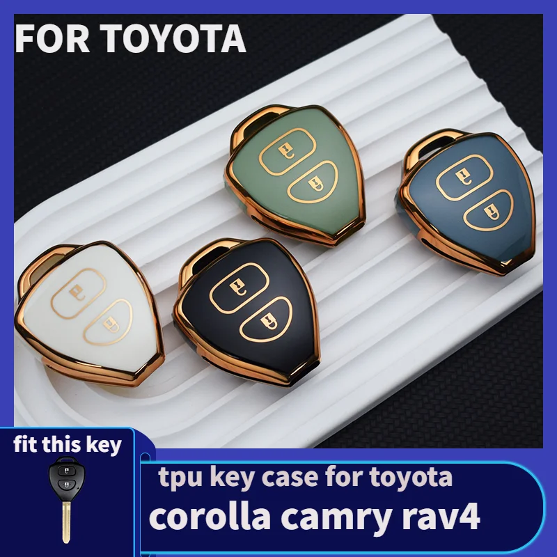 TPU Car Key Case Cover Auto Key Shell Holder Protector for Toyota Corolla NEW VIOS Camry Yaris RAV4 HiLux Cruiser Fortuner