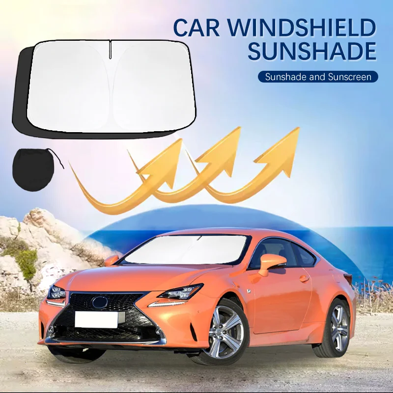 Car Visor Sunscreen Window Sun Shade Blocks Parasol Coche UV Rays Driver Protection For Lexus RC 300 RC350 RC200T RC200