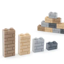 Compatible With LEGO Small Particle 1x2 City Wall Bricks, 98283 Checkered Brick Building Blocks, Castle Assembly Parts, Toys