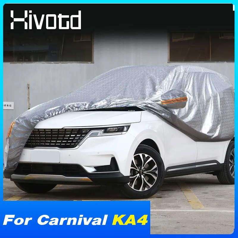

Hivotd автомобильный чехол, водонепроницаемый уличный чехол от солнца, дождя, снега, защита тела, аксессуары, товары для Kia Carnival KA4 2023 2024