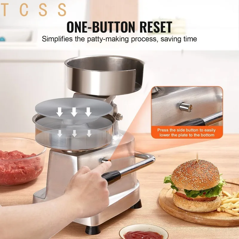 HM‑100 Manual Hamburger Patty Maker Press Mold, Multifunctional Beef Burger Forming Tool For Catering And Fast‑food Stall Use