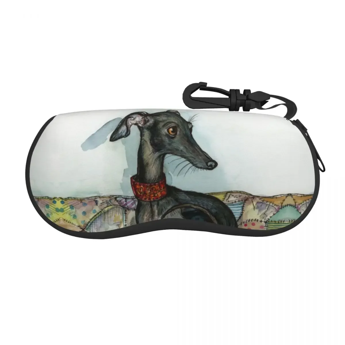 

Custom Greyhound Whippet Dog Glasses Case Portable Shell Eyeglasses Case Sunglasses Box