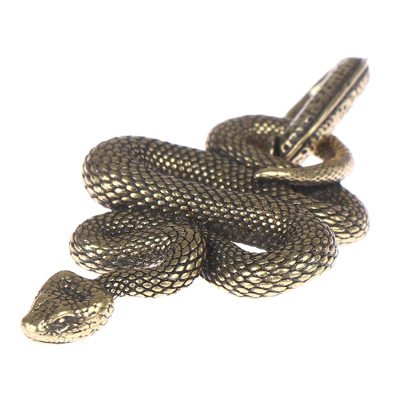 1PCS Brass Snake Key Ring Boa Key Chain Outdoor Small Accessories DIY White Snake Car Hanging Keychain