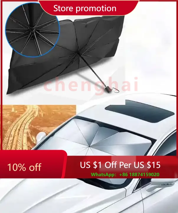 

4.2m Automatic Folding Car Roof Umbrella Tent Semi Folded Portable Sun Shade Cover with Store Function Windshield Umbrella