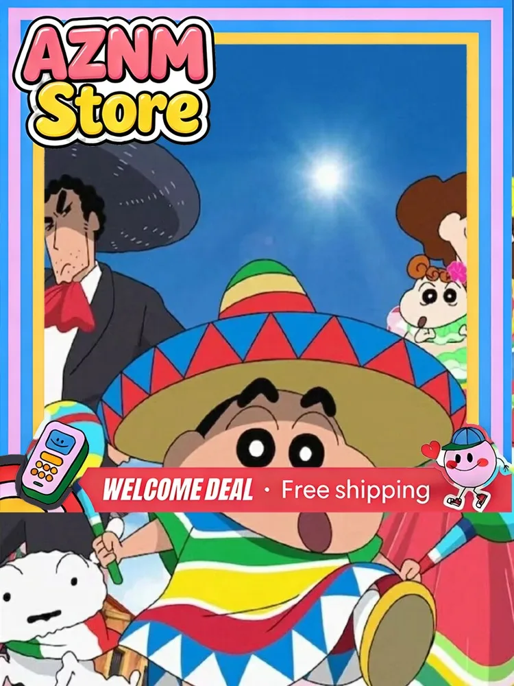 1 pieza de pintura en lienzo de Crayon Shin Chan, lindo diseño de anime, juego de bordado en cruz, mosaico, arte para adultos, decoración del hogar