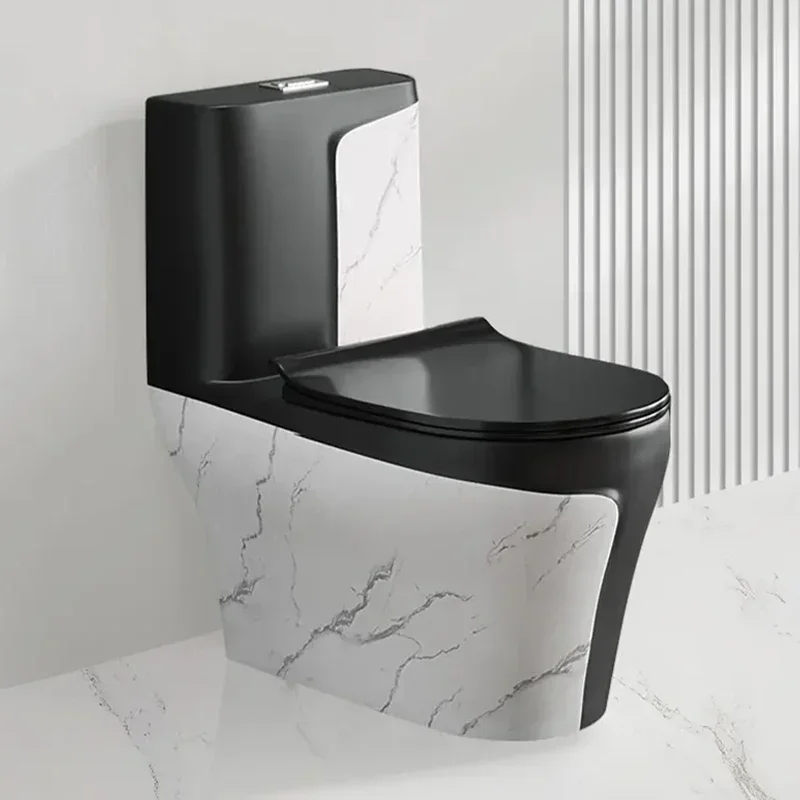 Luxury Sanitary Ware Ceramic Bathroom Porcelain Gold Black Colored Wc One Piece Toilets Bowl