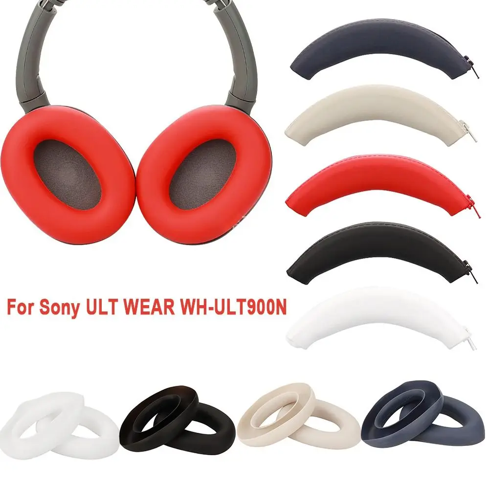 1 par de almofadas de ouvido de silicone capa de almofada substituição fone de ouvido capa protetora manga earmuff para sony ult wear WH-ULT900N