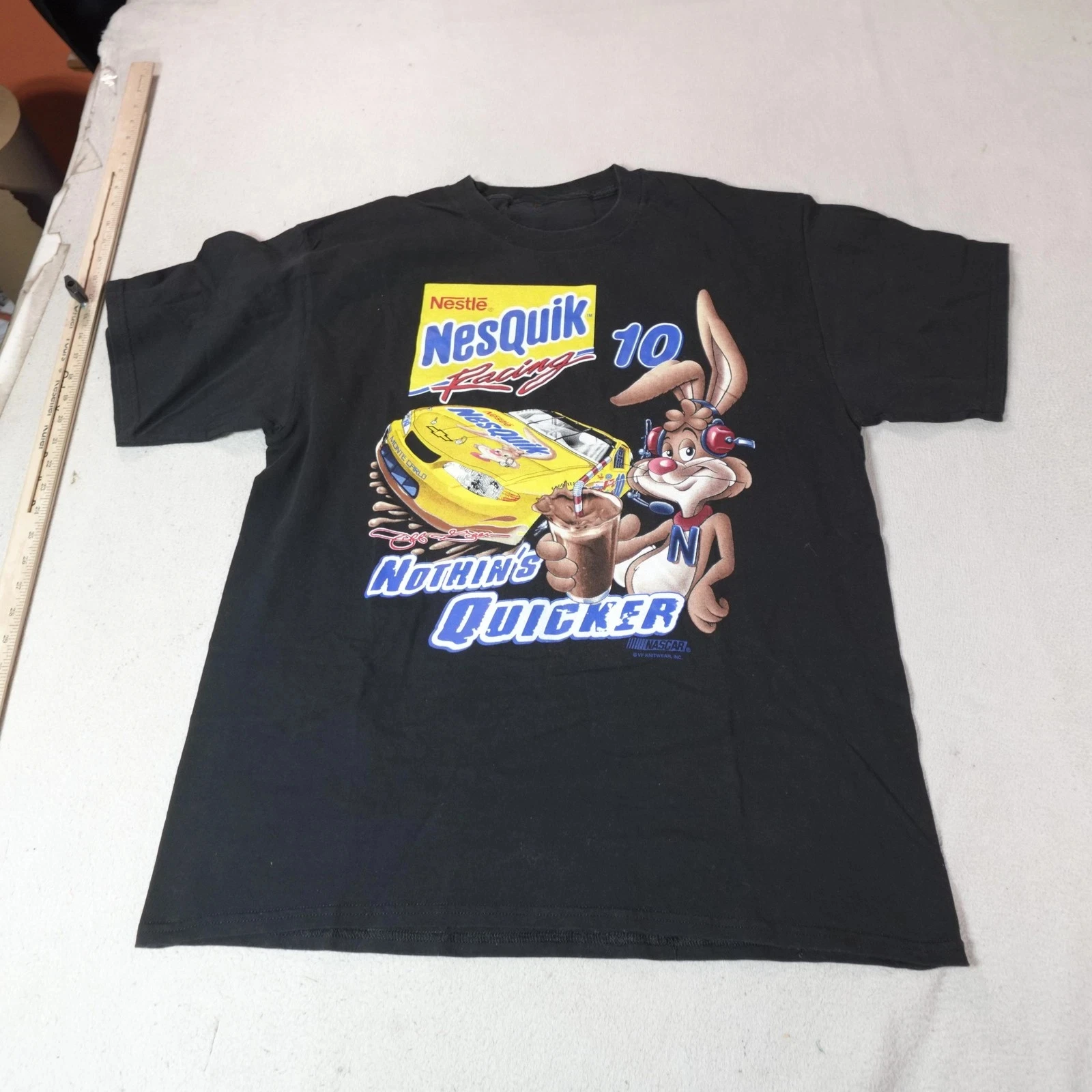 Camiseta holgada de manga corta con estampado gráfico de carreras Nesquik Vintage para hombre y mujer, ropa informal de lujo durante todo el año