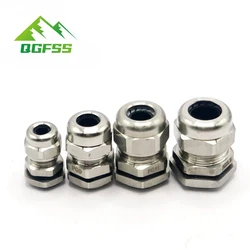 1Pcs Waterproof Cable Gland 304 Stainless Steel Glands IP68 PG7 PG9 M12 M16 Metal Joint PG13.5 M20*1.5 Cable Fixing Seal Joint