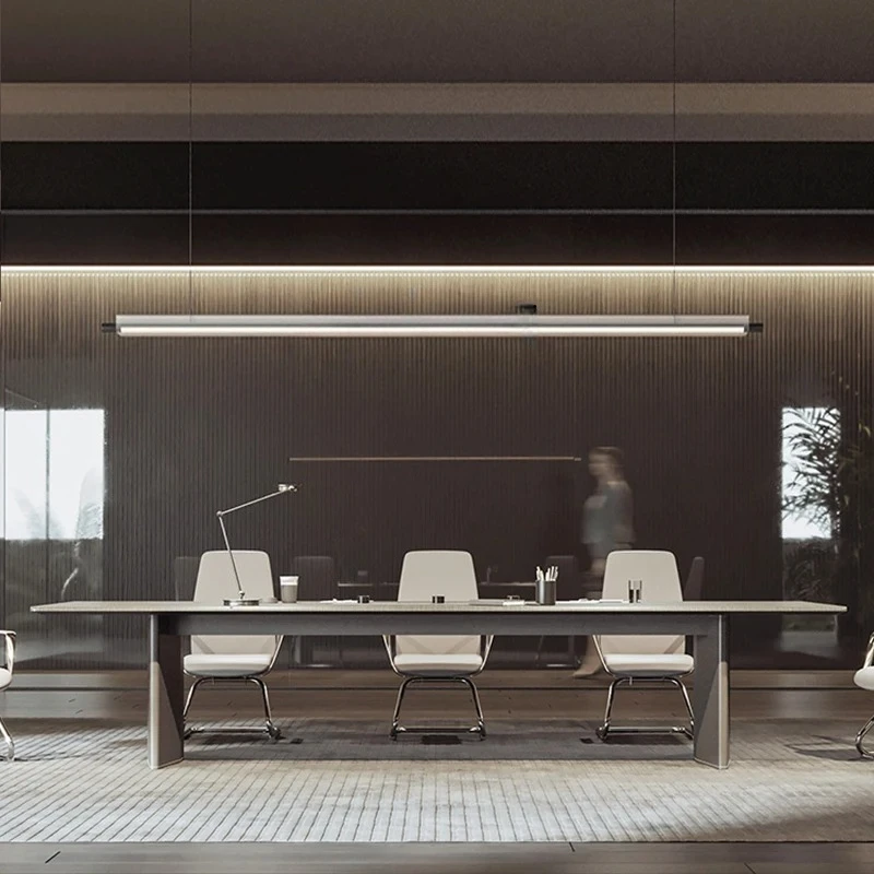 Long Table Modern Minimalist Small Conference Room Table and Chair Combination Negotiation Table