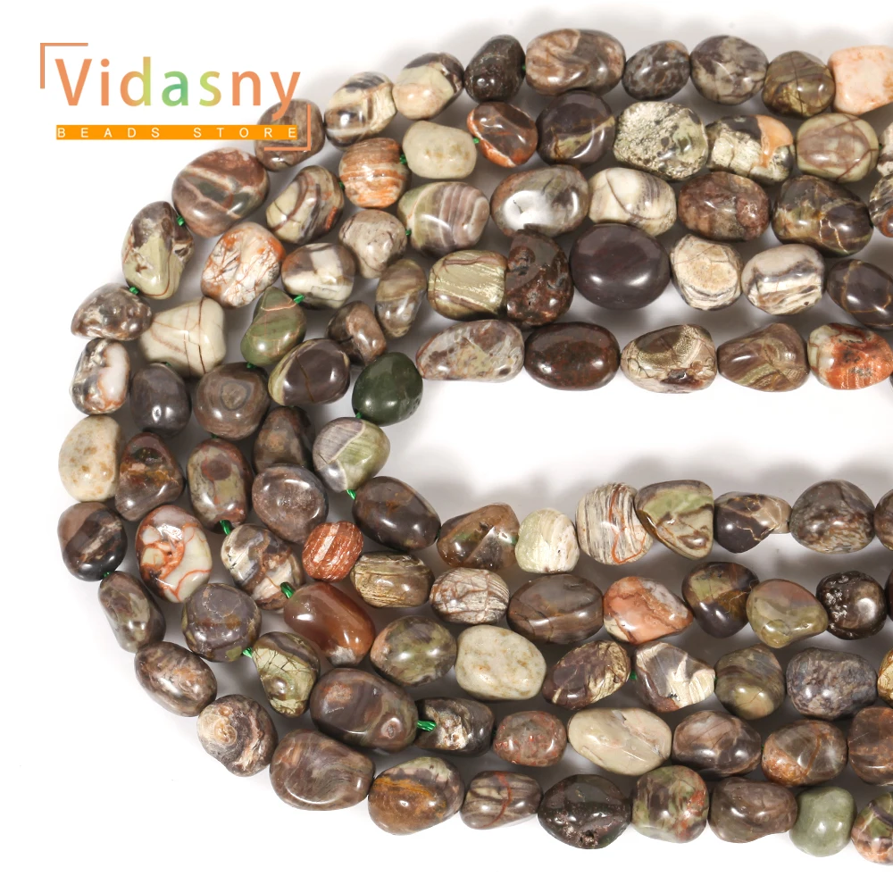 8-10mm Natürliche Blumen-Achat-Perlen, Unregelmäßige Ovale Lose Perlen für Schmuckherstellung, DIY-Armbänder und Accessoires – Detail 4