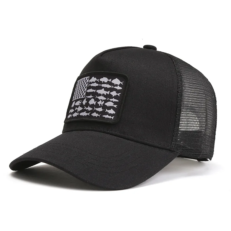 Columbia Unisex-Adult Pfg Fish Flag Mesh Snap Back czapki dla mężczyzn damskie czapki z daszkiem dla mężczyzn