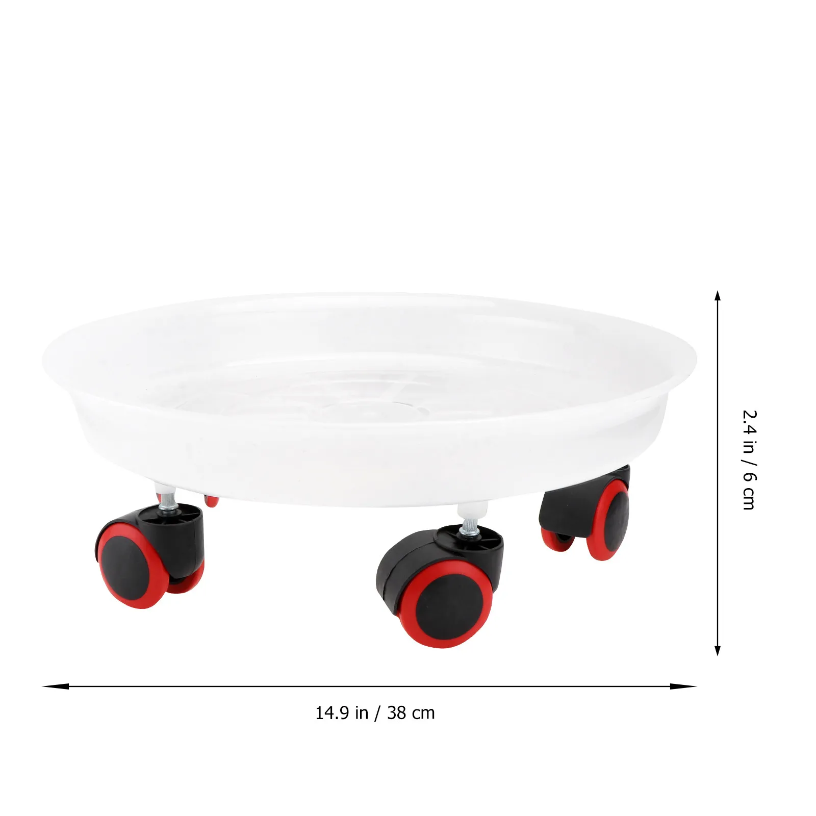 1pc Mobile Flowerpot Tray Premium Resin Movable Garden Pot Holder Smooth Wheels Universal Base Plant Pallet Water Storage
