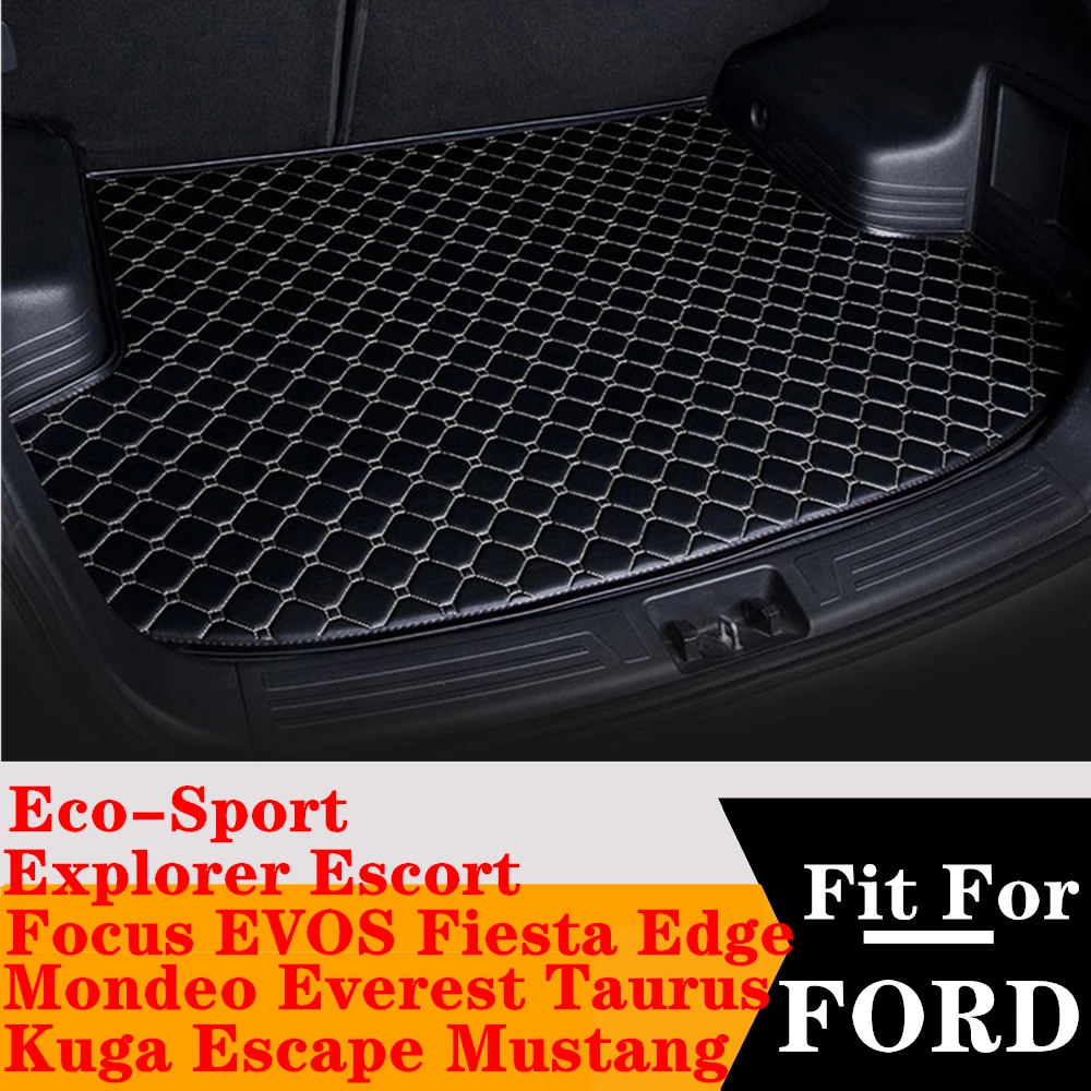 

Car Trunk Mat Rear Cargo Tail Boot Liner For FORD Focus Escort Mustang Explorer Mondeo Everest EcoSport Kuga Escape Edge Taurus