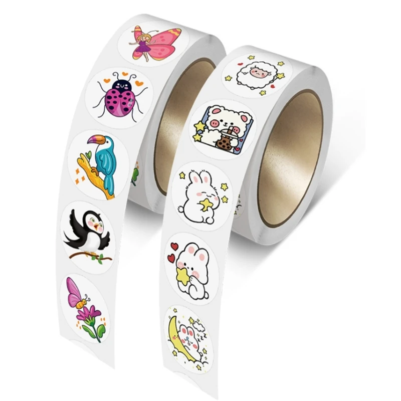 Pcs/Roll Cartoon Insect Stickers Animal Stickers Kids Rewards Stickers