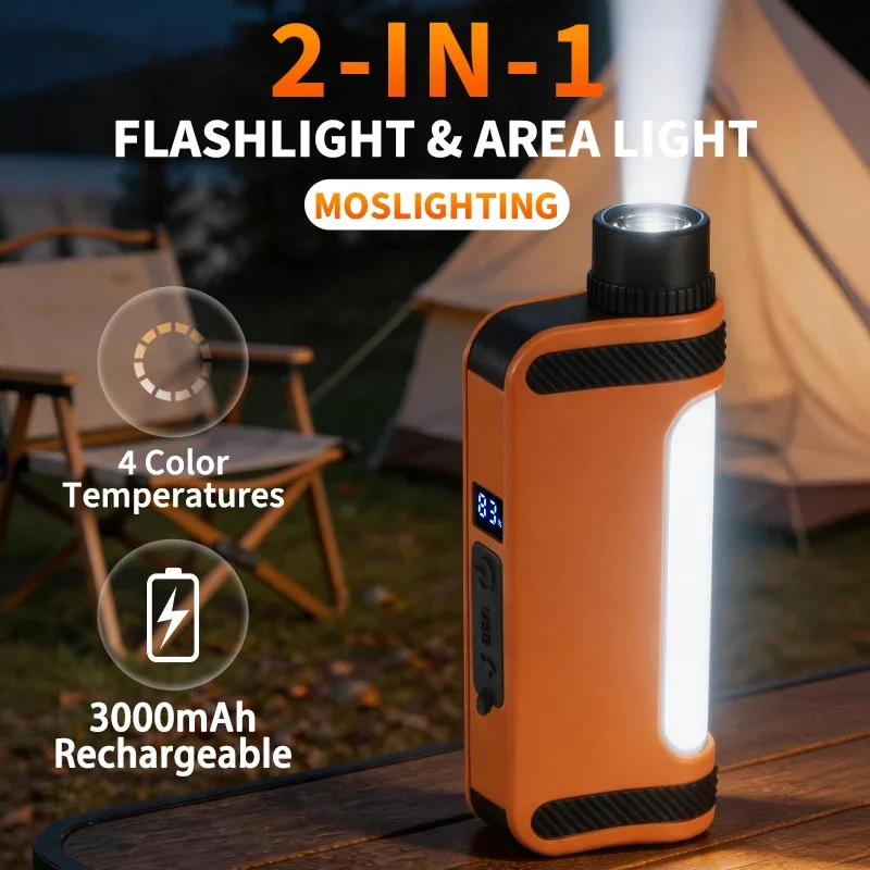 MOS LIGHTING Flashlight, multi-functional portable lantern, table lamp, portable power bank