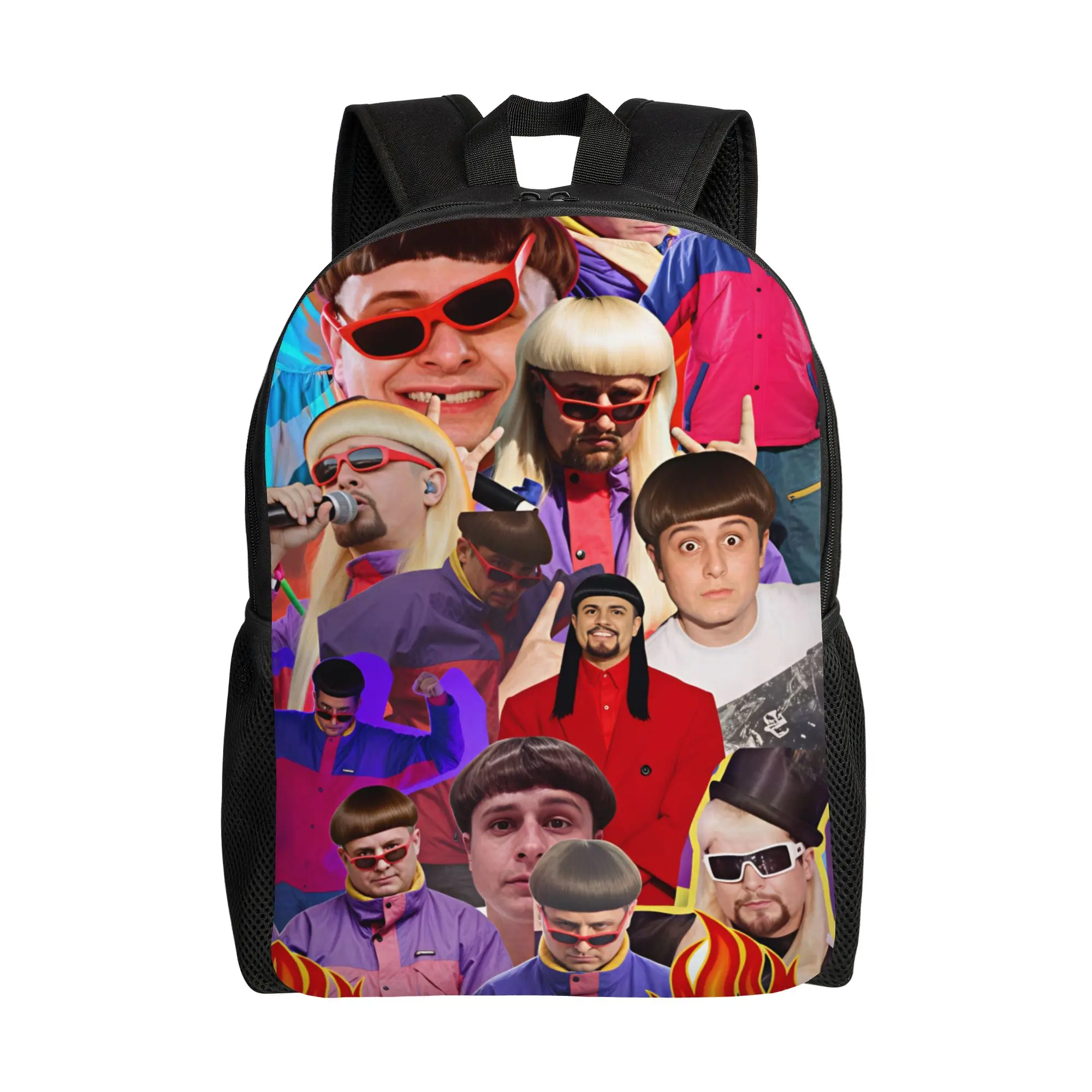 Oliver Tree Collage Poster Backpack  Travel Backpacks Boy Girl Funny High School Bags Custom Pattern Rucksack