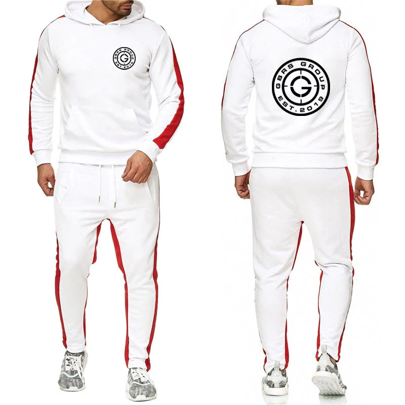 

2025 Spring And Autumn Man's Suits GBRS Forward Observations Group Logo Print Hooded Solid Color Leisure Hoodies+Sports Pants
