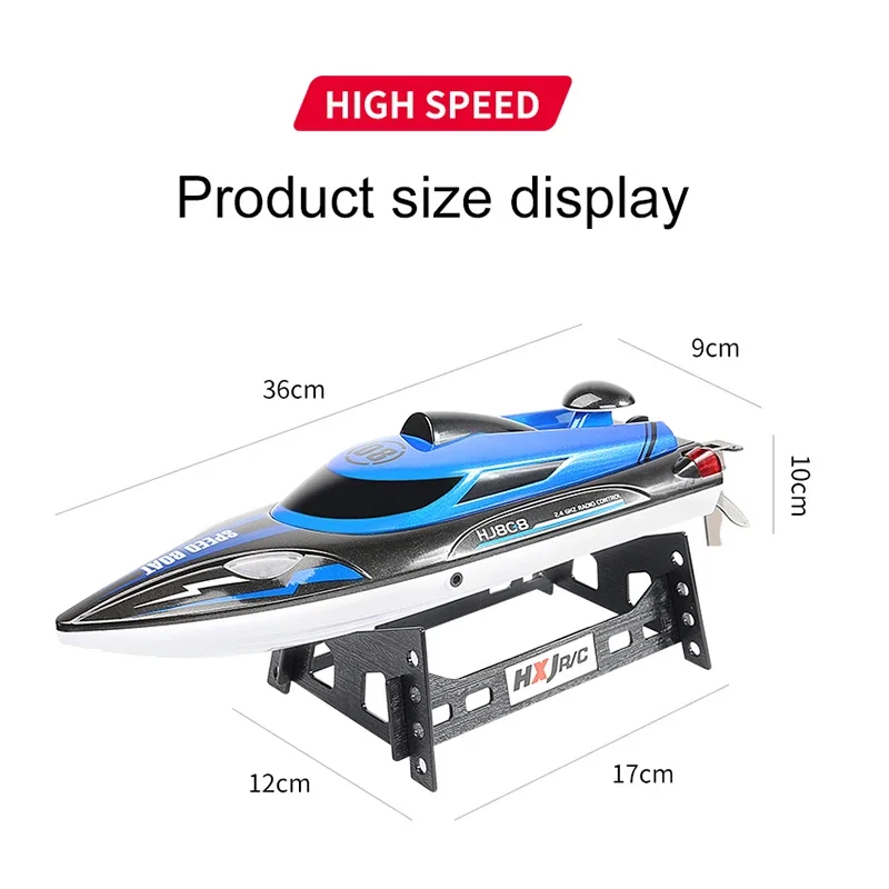 HJ808 zdalnie sterowana łódka RC 2.4Ghz 25 km/h szybki zdalnie sterowany statek wyścigowy woda motorówka dzieci zabawkowy Model