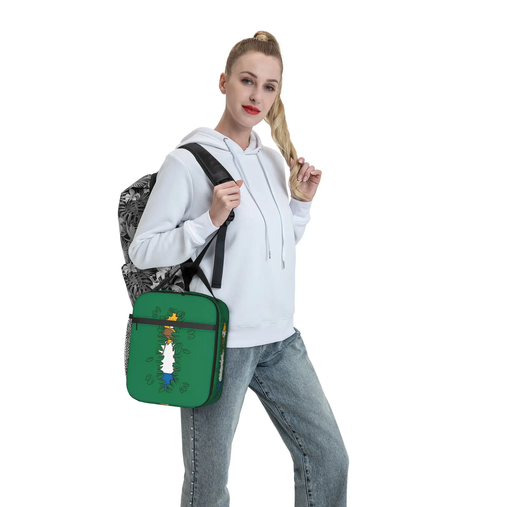 Homer In The Bushes S-Simpsons Lunchtasche, tragbare Lunchbox, Unisex, für die Schule, Designer-Kühltasche, Freizeit, wasserdichte Tragetasche, Lebensmitteltaschen – Detail 7