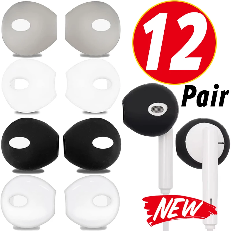 Anti-Slip Earphone Case Cover For Airpods Silicone Anti-Drop Rubber Ear Tips Earbuds Caps for iPhone Earpads Protective Eartips