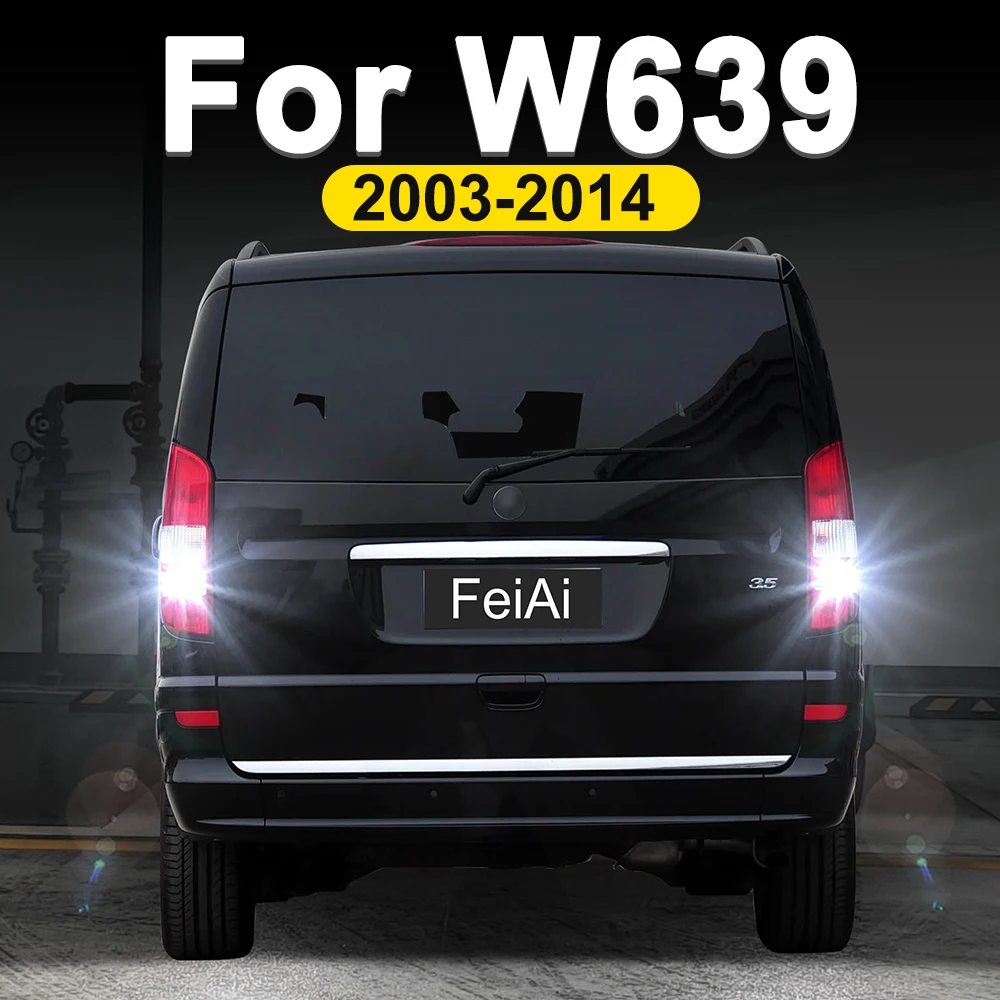 For Mercedes Benz Viano Vito Mixto W639 2003-2014 LED Reverse Lights Backup Lamp Back Up Bulb 2013 2012 2011 2010 2009 2008 2007
