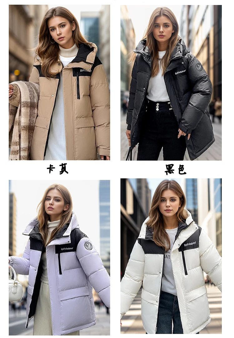 Winter Thick Puffer Jacket Women Streetwear Hooded Short Padded Coat Female Korean Loose Casual Short Parkas Mujer Outwear