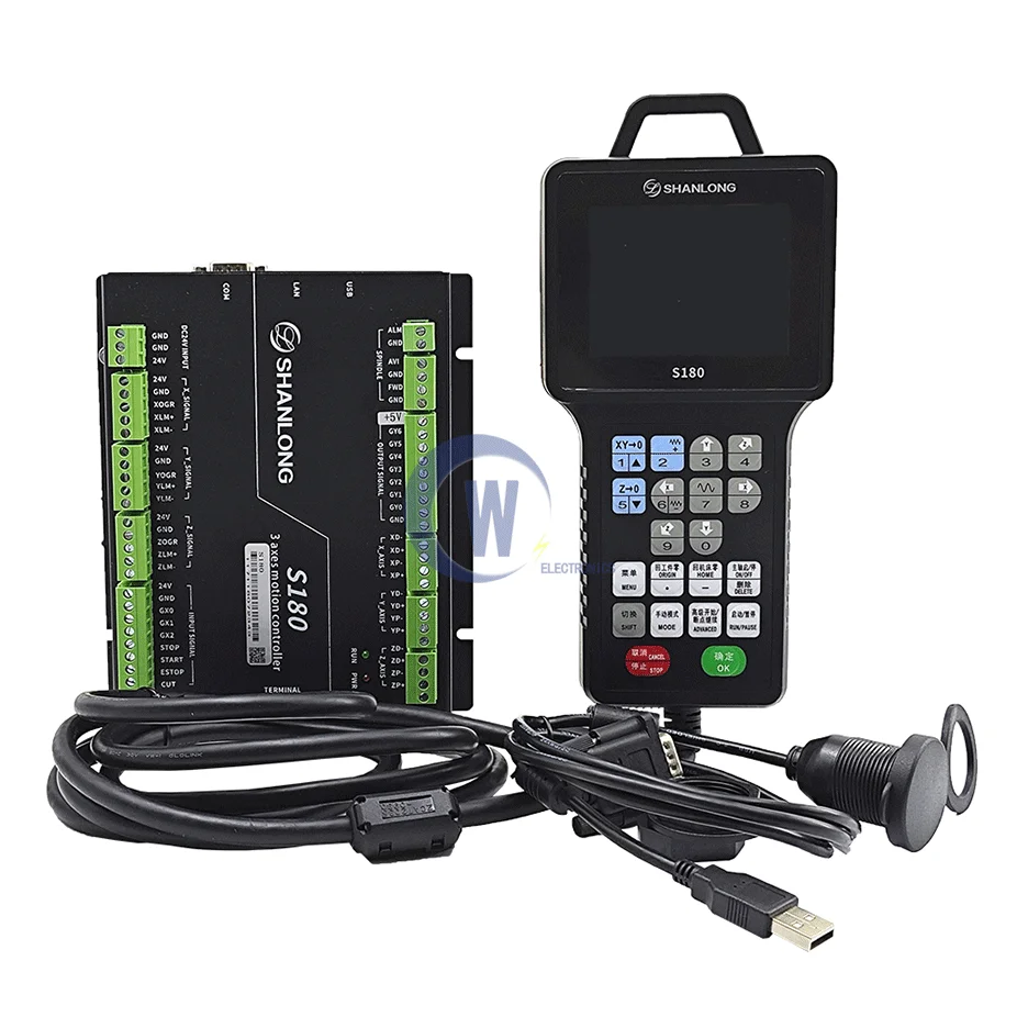 

CNC Controller 3 Axis Engraving Machine Offline Motion Control System DSP SHANLONG S180 Handheld Control System