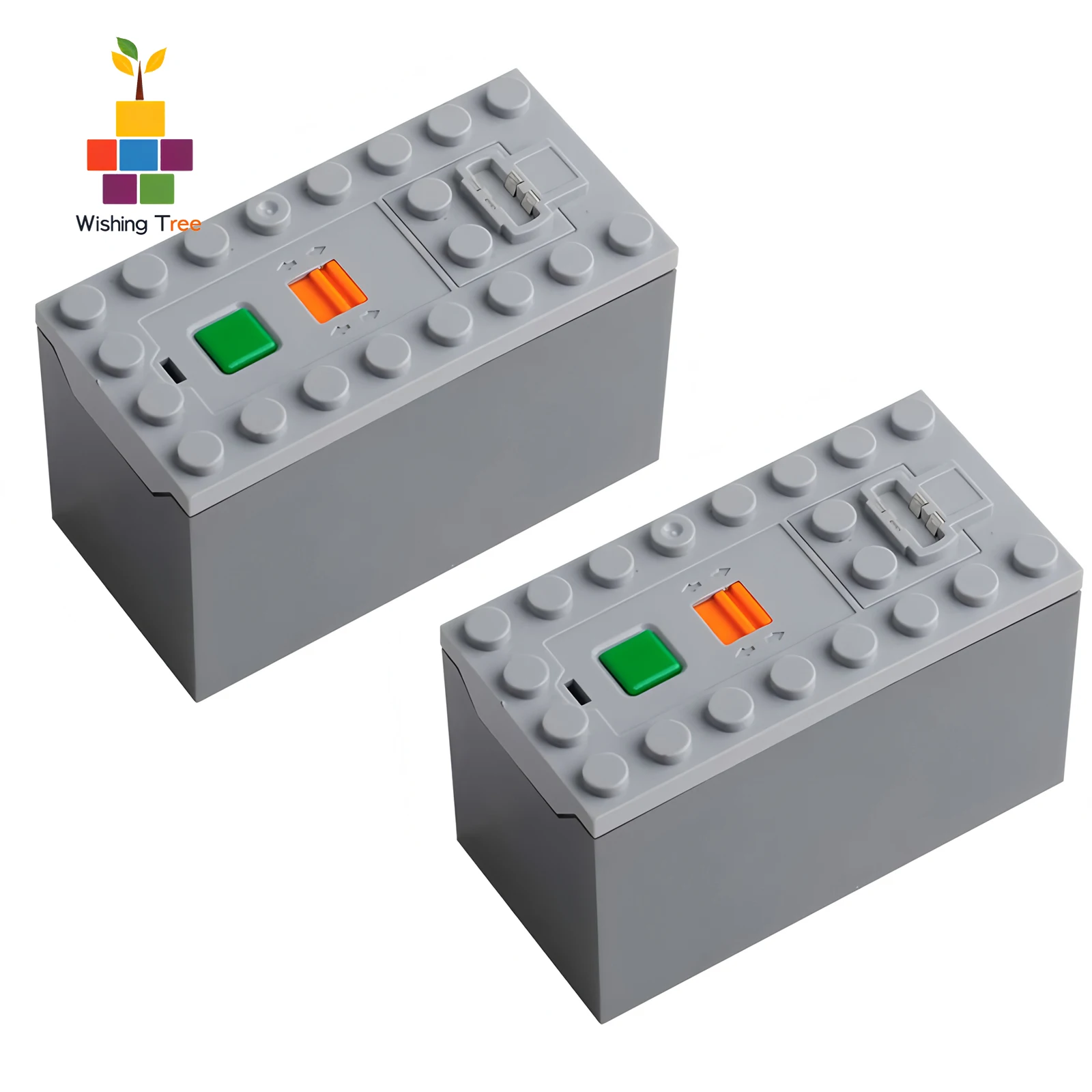 AAA-Batteriekasten-Leistungsmodul 88000 für technische MOC-Projekte im Baustein-Roboterauto und Zug