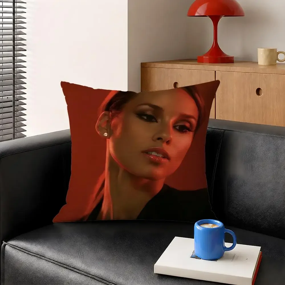 Singer Alicia Keys Neo Soul The Diary Cushion Cover Decorative Pillowcase Soft Short Plush Cozy Durable Sofa Home Decor Items