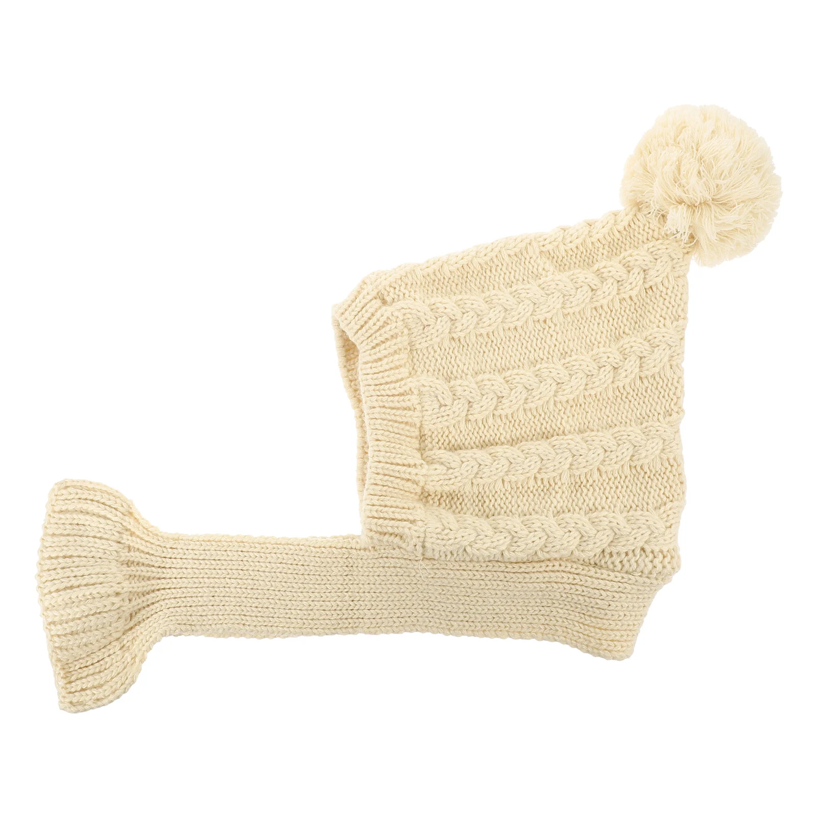 

Dog Winter Hat Knitted Scarf Warm Lined Soft Adjustable Pet Hat Stylish Protective Cold Weather Gear Dog Cap Pet Dress Headdress