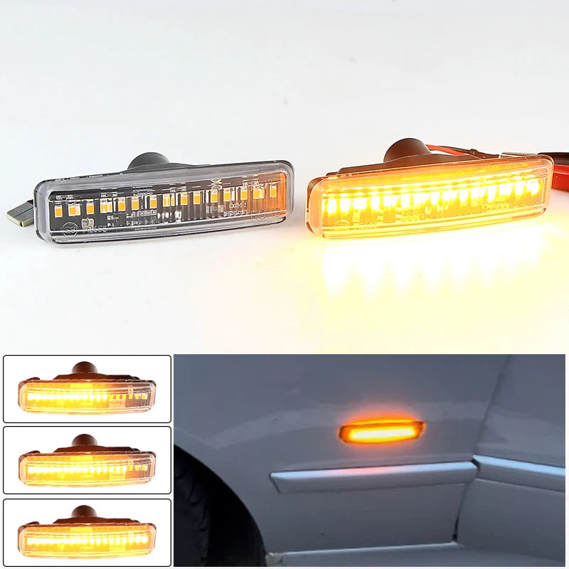 

2 шт. светодиодные боковые габаритные огни с проточной водой для BMW 5 серии (E39) 525i 528i 530i 540i M5 1995-2003 OEM: BM2570105 Поворотная лампа