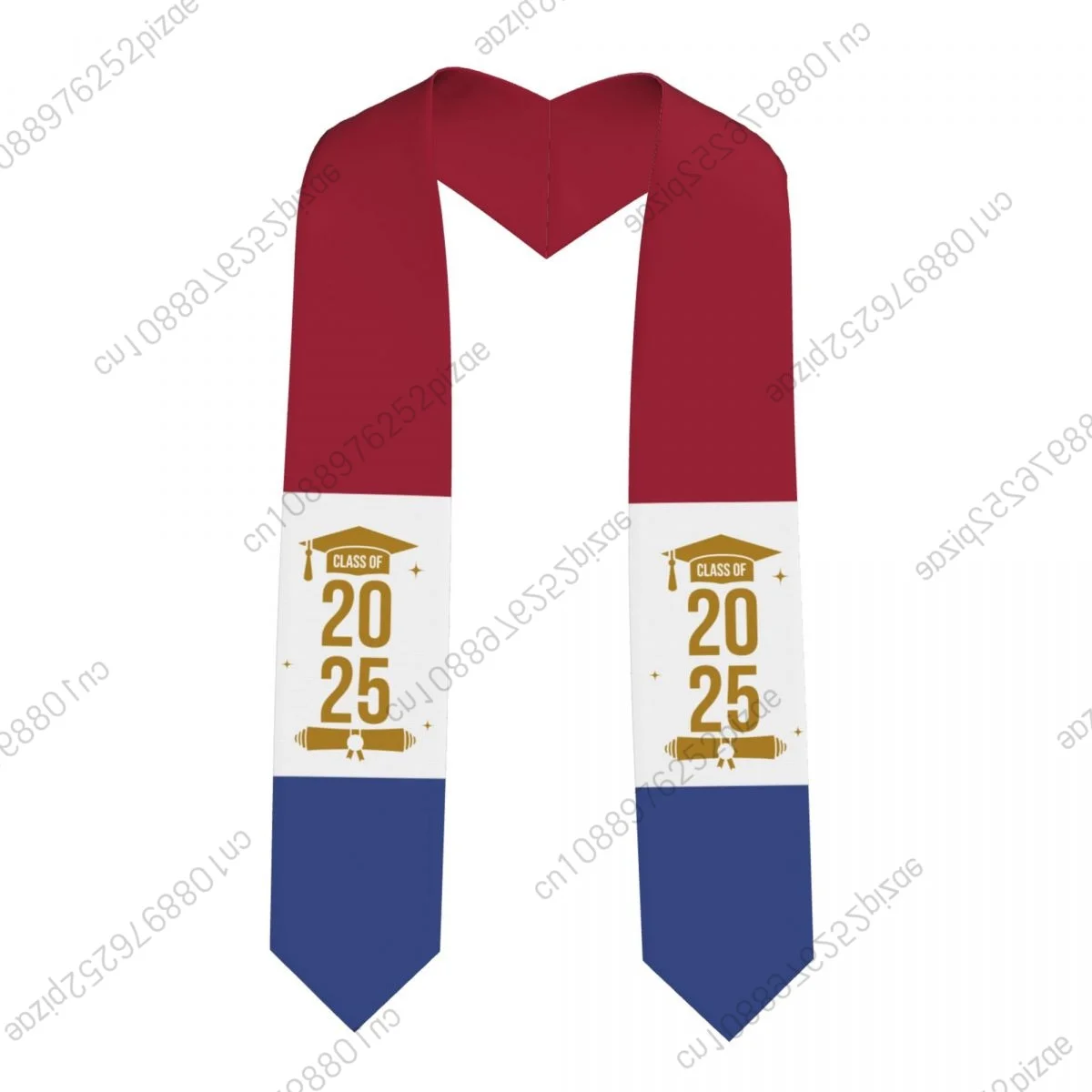 

New Netherlands Flag Class Of 2025 183*13CM Graduation Stole Sash Scarf For International Students Proud