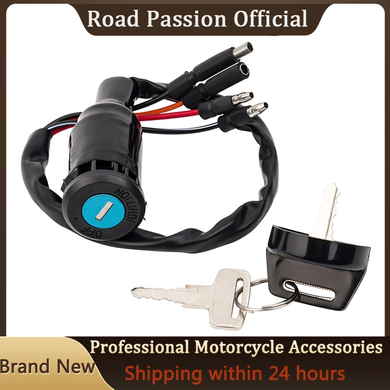 Motorcycle Electric Door Lock 4 Wires Plug Ignition Key Switch for Honda FourTrax 300 TRX300FW 4x4 TRX300 TRX 300 2x4 1990-2000