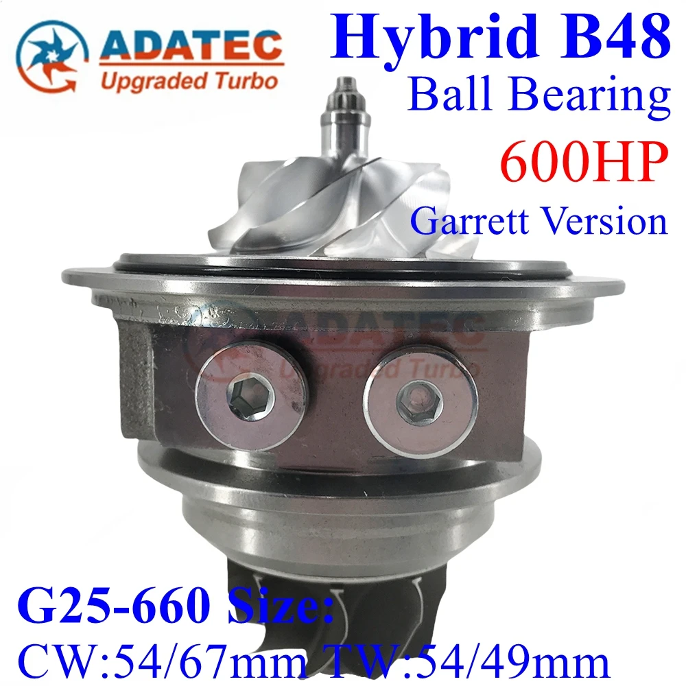 

Hybrid B48 Ball Bearing G25-660 size 49477-02404 11657637563 49477-02400 Upgrade Turbine Cartridge For BMW 1er 2015/09-2019/12 F