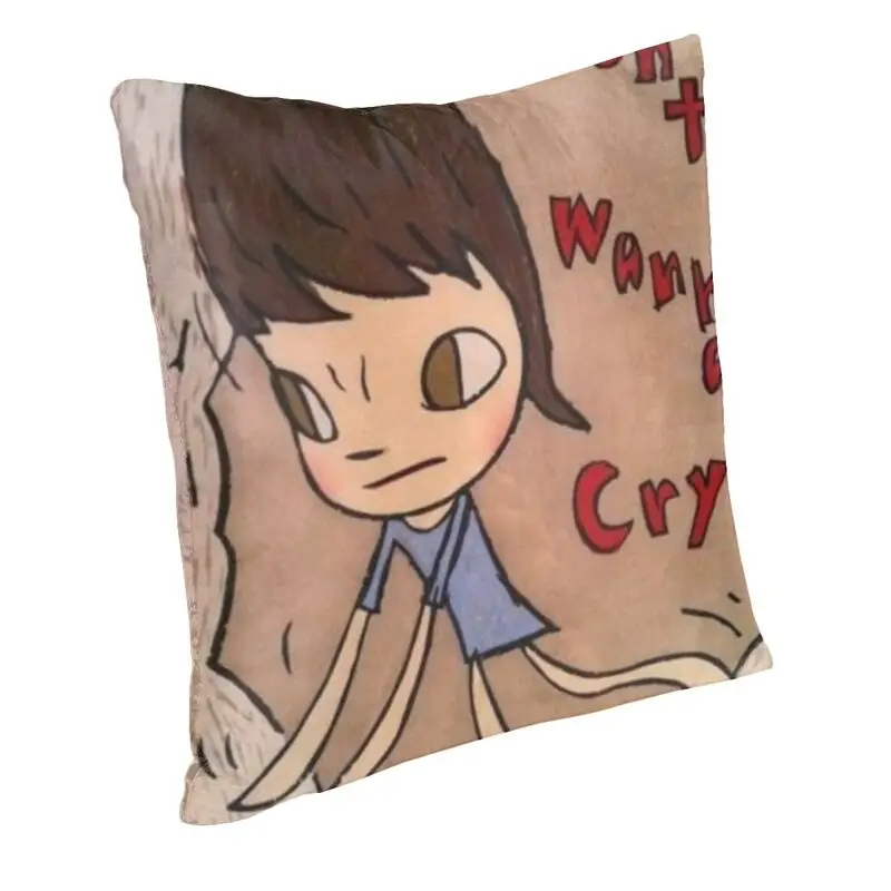 Japan Manga Art Yoshitomo Nara Cushion Covers Sofa Home Decorative Square Throw Pillow Cover 40x40cm