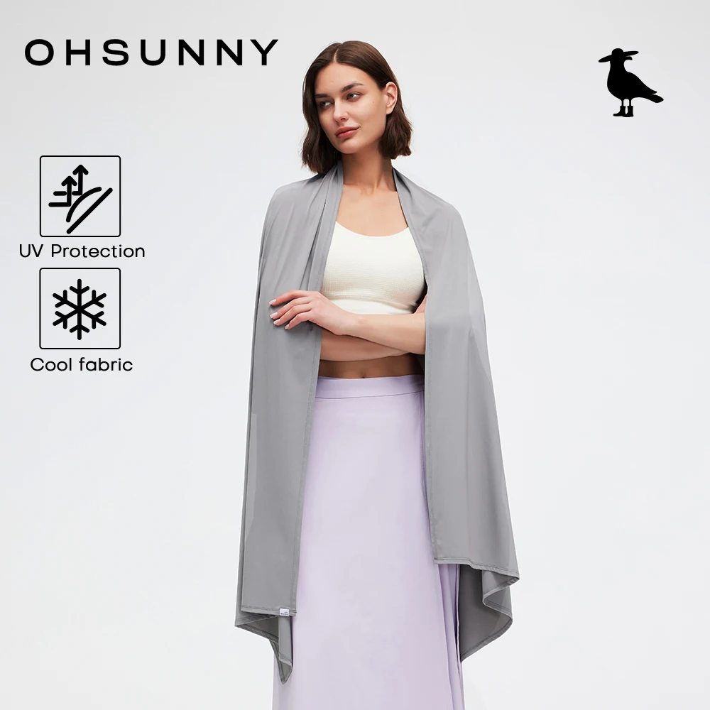 

Ohsunny Summer Cooling Scarf Sun Protective Shawl Camping Hiking UV Wrap Blanket Convertible Beach Long Sleeve Sun Cover-up