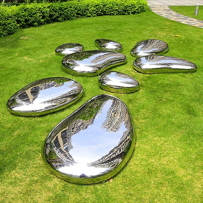 CX147FO Park Landscape Stainless Steel Mirror Sculpture, Large Sculpture, Outdoor Sculpture Ornaments, High End Sculpture