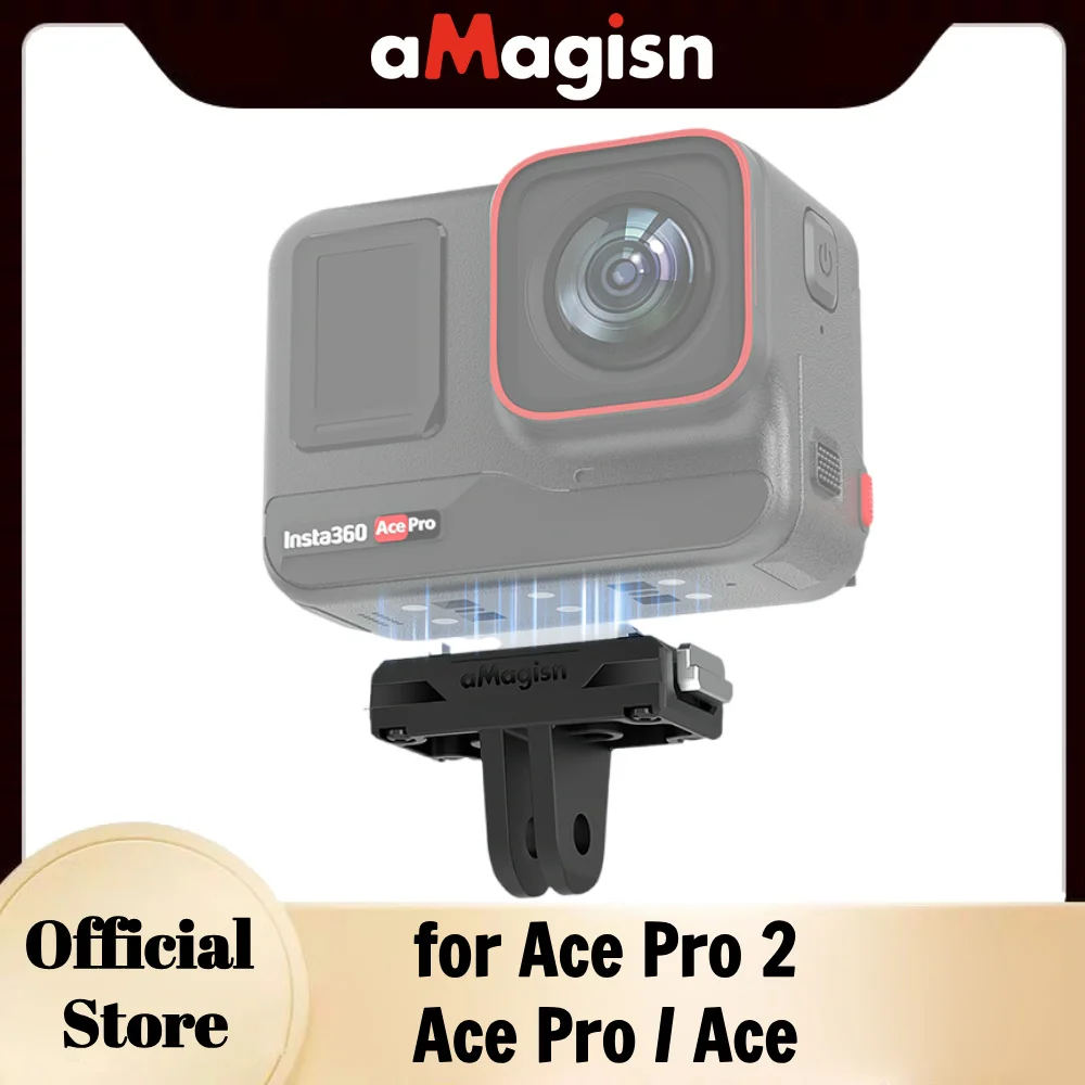 aMagisn Magnetic Quick Release Mount for Insta360 Ace Pro 2 /Ace Pro /Ace,Non-metallic Materials,Insta 360 Ace Pro 2 Accessories