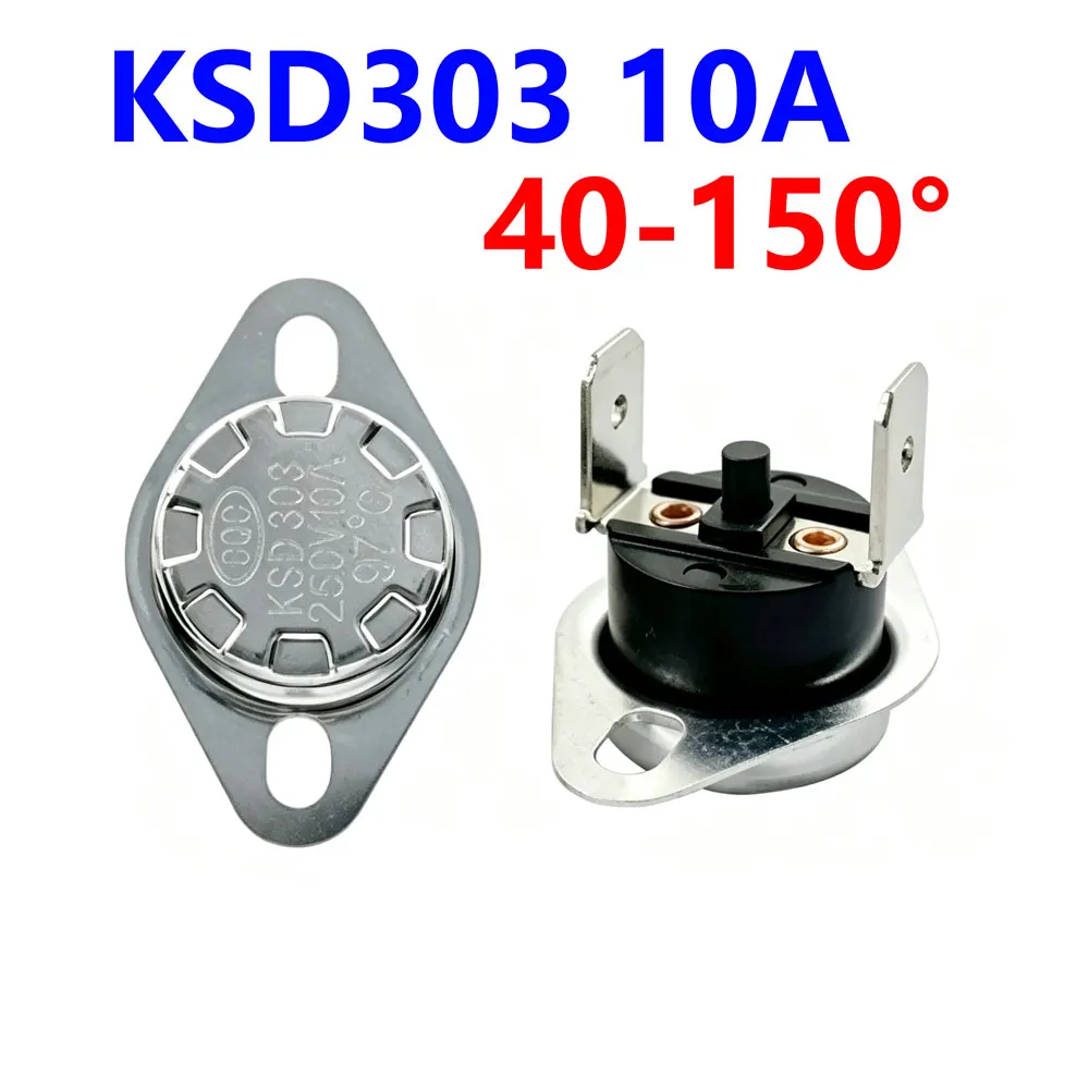 KSD303 10A 45 ~ 150°C 95 97 105C Degrees Celsius Manual Reset Thermostat Normally Closed Temperature Switch Temperature Control