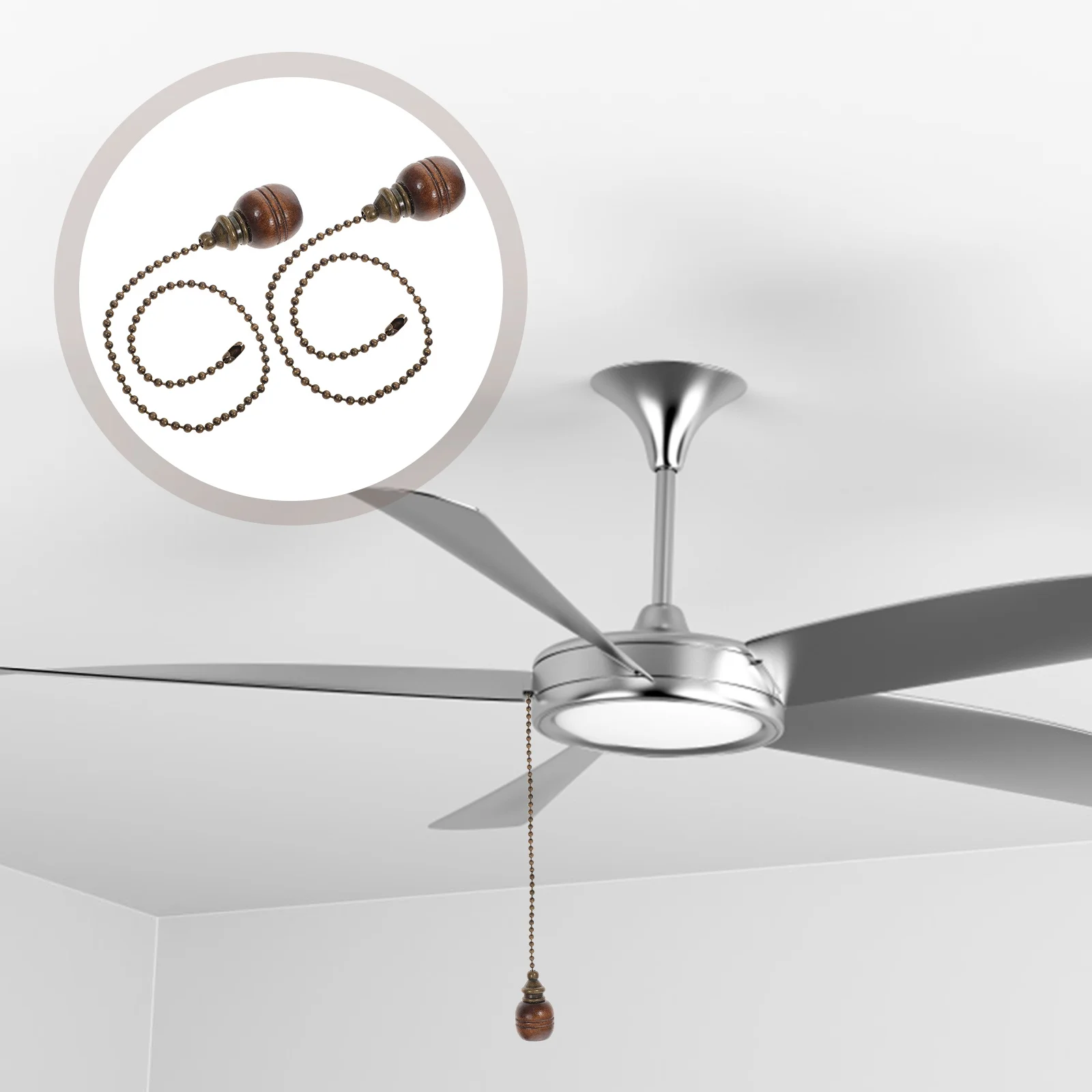 

2 шт. деревянная цепочка для потолочного вентилятора, подвесной светильник, украшение для дома, люстра, подвесная цепочка для потолочного вентилятора, фурнитура