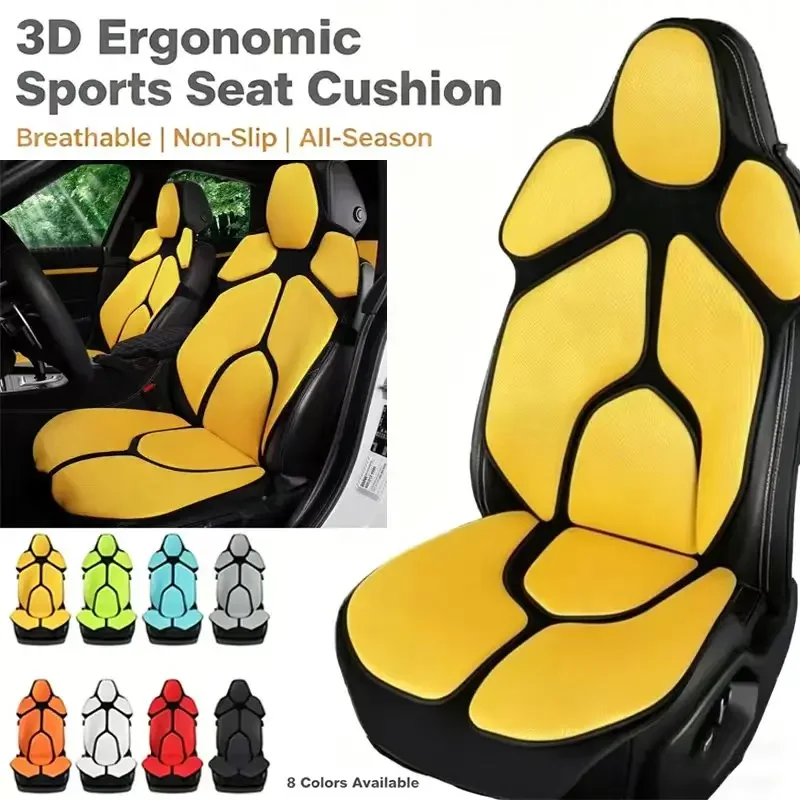 

For Volkswagen ID.4 CROZZ 2020-2026 Breathable Mesh Car Seat Cushion Ergonomic Lumbar Support Anti-Slip Auto Seat Protector Pad