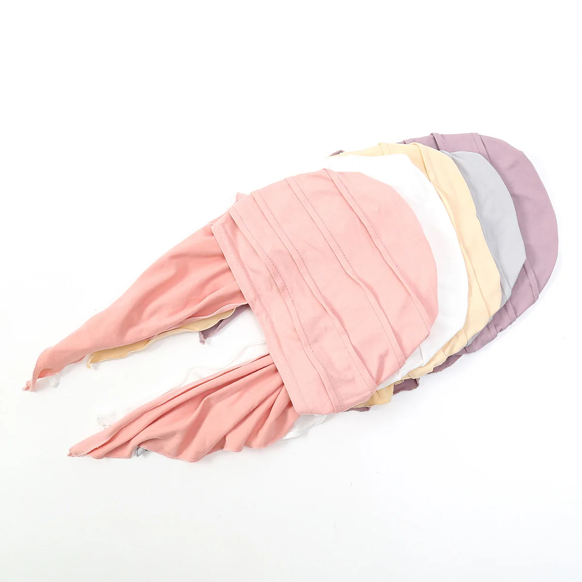 

Solid Color Bonnet Pre-Tied Hat Women Chemo Cap Muslim Hijab Beanies Hair Loss Headscarf Turban Bandanas Headband Turbante Mujer