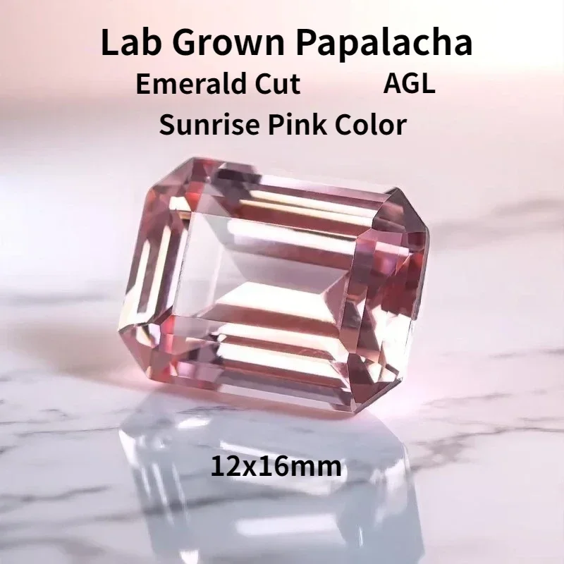 

Выращенный в лаборатории Papalacha на заказ восход солнца розового цвета 12x16 мм изумрудная огранка VVS1 драгоценный камень материалы для изготовления ювелирных изделий сертификат