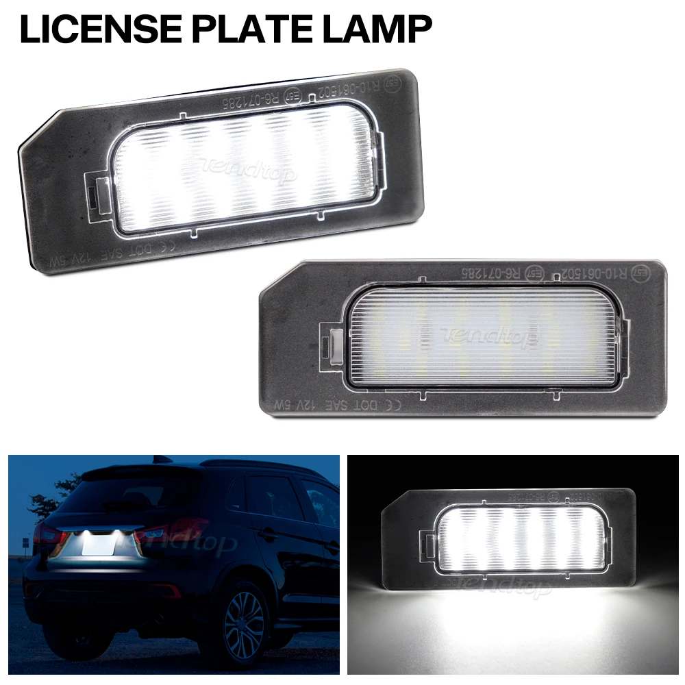 Car Rear Number Plate Lam License Number Plate Light White Car Rear Lights For Mistubishi ASX Outlander Sport RVR PHEV 2011-2020